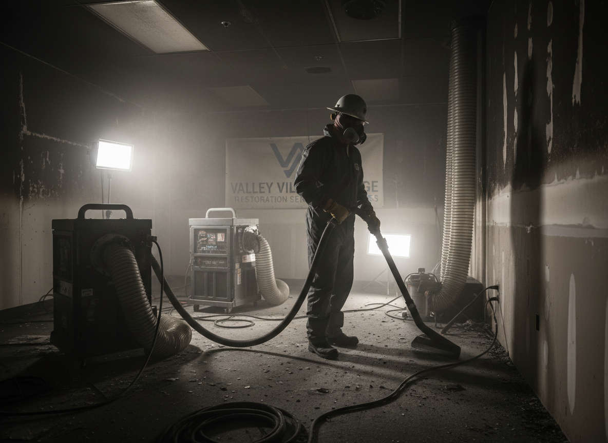 Commercial fire restoration in Valley Village