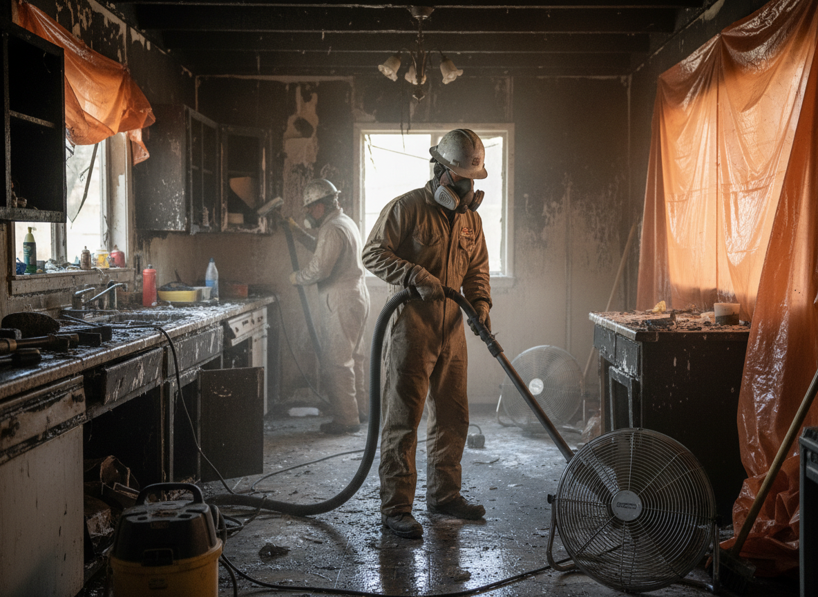 Emergency fire damage restoration in Valley Village