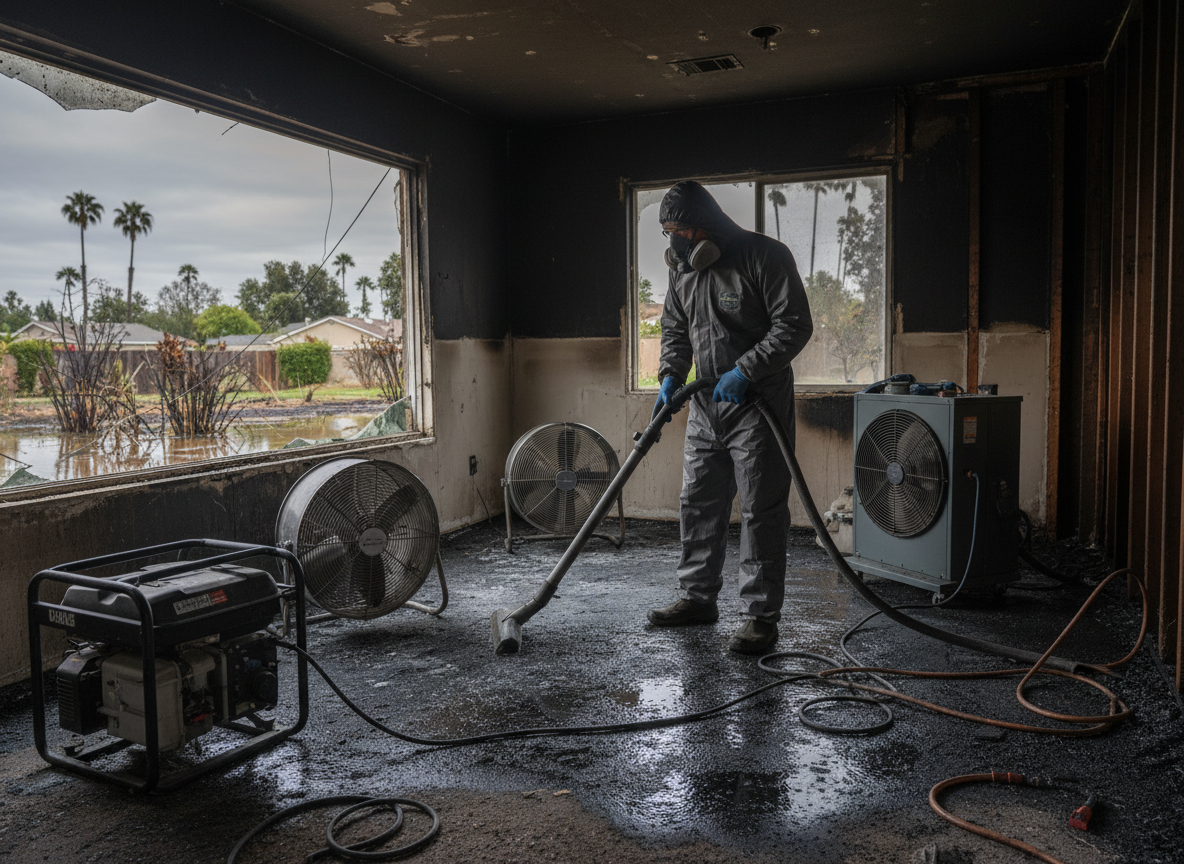 Fire and flood restoration in Valley Village