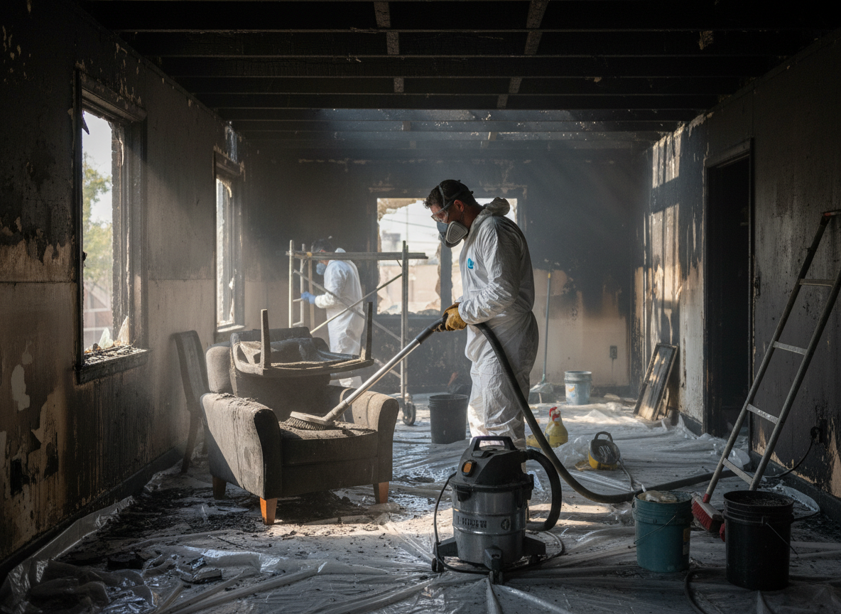 Fire damage clean up in Valley Village