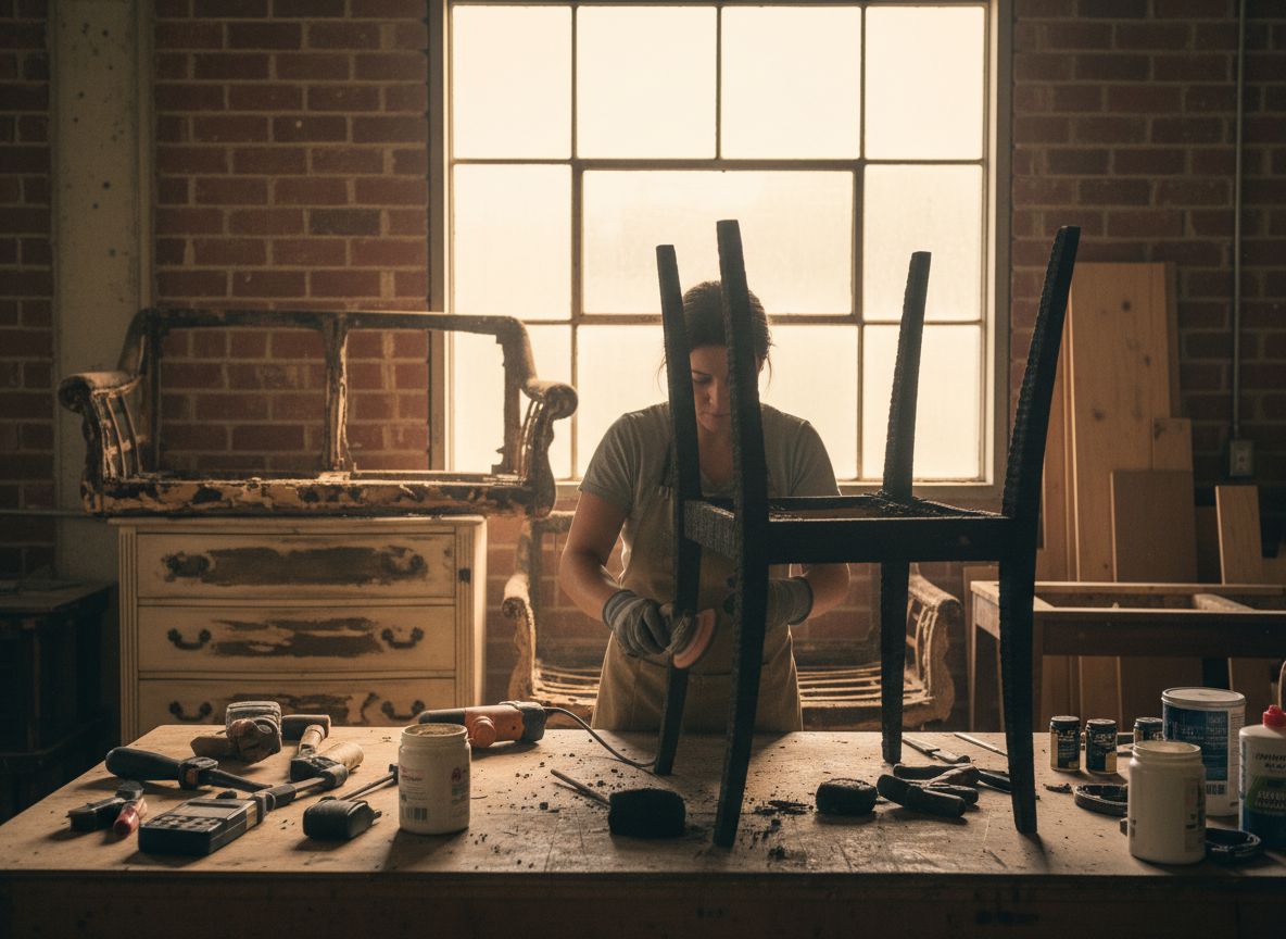 fire-damaged furniture restoration in Valley Village